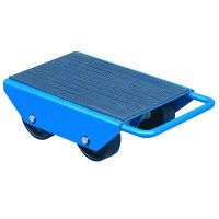 SF10 1 tonne fixed load skate with rubber platform and four sealed nylon rollers